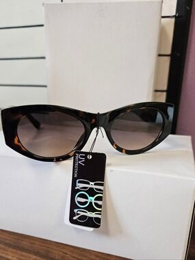 Animal Print Sunglasses with Gold Accent